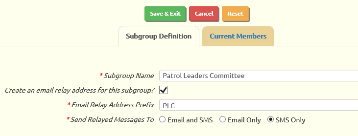 Dynamic Subgroup