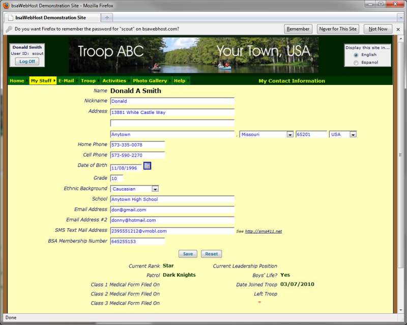 Update Contact Information