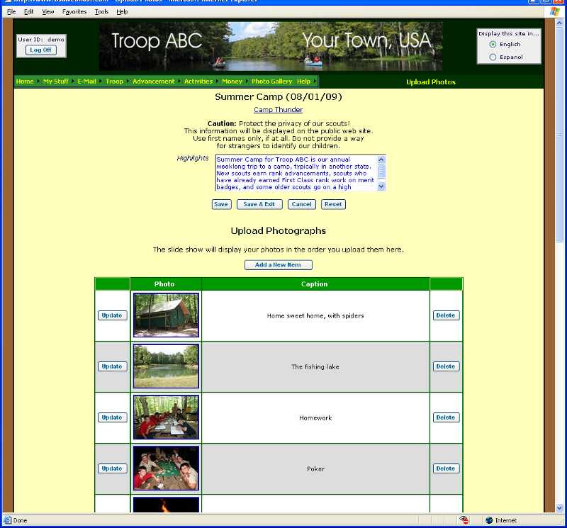 Upload Photos